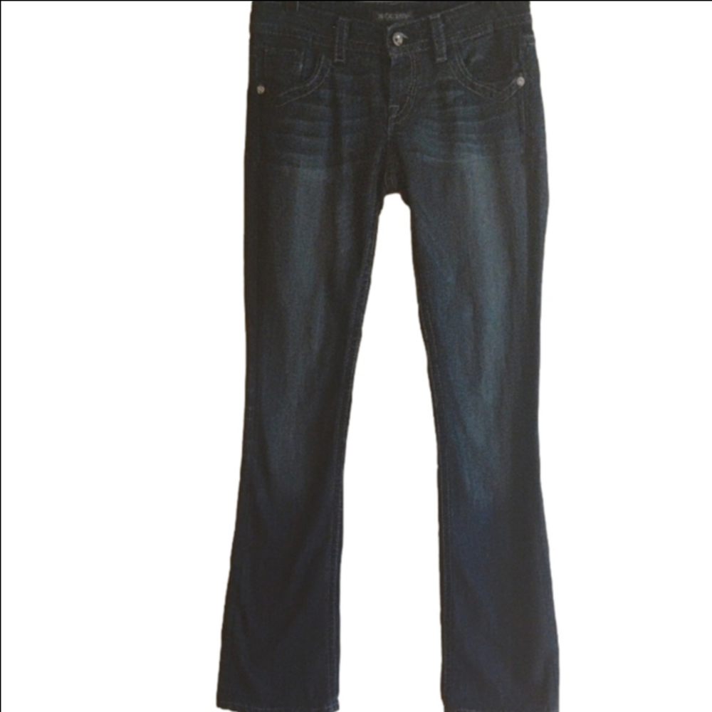 MEK Dark Blue  Boot Cut Jeans Classic Style. Size 25/ 34, So For The Tall Girls.
